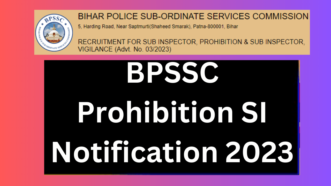 BPSSC Prohibition SI Notification 2023