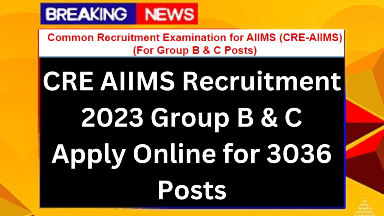CRE AIIMS Recruitment 2023